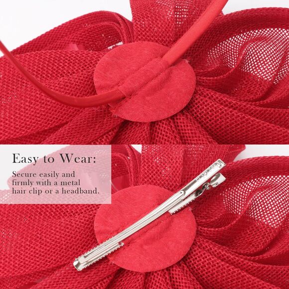 Women Fascinator Hats Tea Party Hat Vintage Pillbox Hat Headband For 8539
